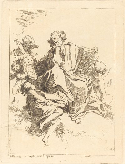 San Lucas de Jean Honoré Fragonard after Giovanni Lanfranco