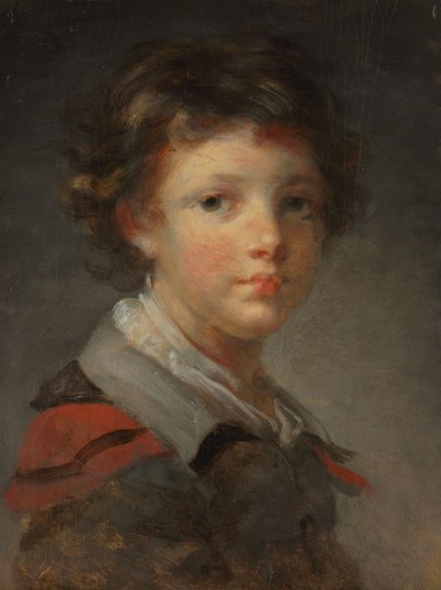 Un niño con una capa forrada de rojo, 1780s de Jean Honore Fragonard