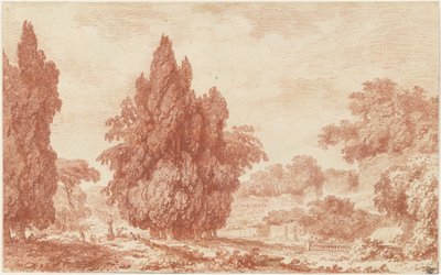 Un grupo de cipreses en un parque italiano de Jean Honore Fragonard