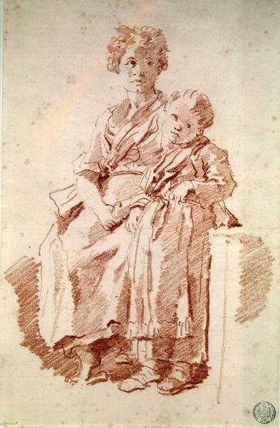 Una Niña con su Hermana, 1774 de Jean Honore Fragonard