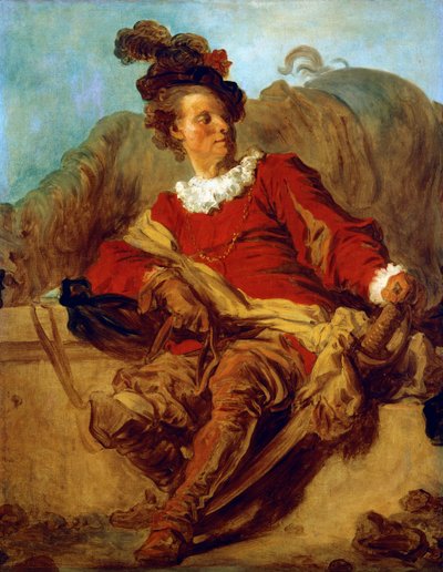 Abad de Saint-Non, vestido a la española, por Jean Honore Fragonard (1732-1806) de Jean Honore Fragonard