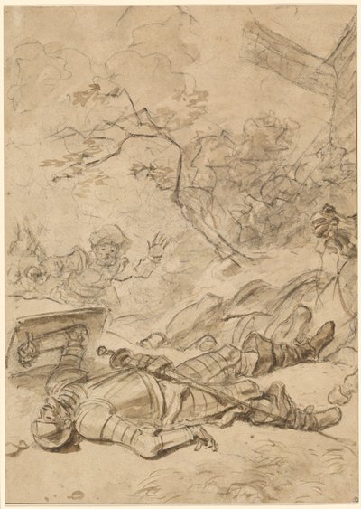 Don Quijote derrotado por el molino de viento de Jean Honore Fragonard