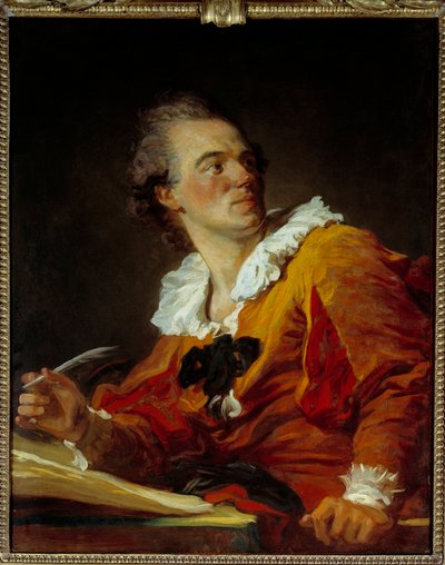 Inspiración, retrato de un desconocido de Jean Honore Fragonard