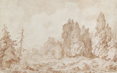 Paisaje con un Puente, c.1760 de Jean Honore Fragonard
