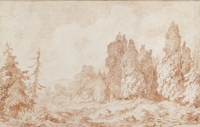 Paisaje con un puente, c. 1760 de Jean Honore Fragonard