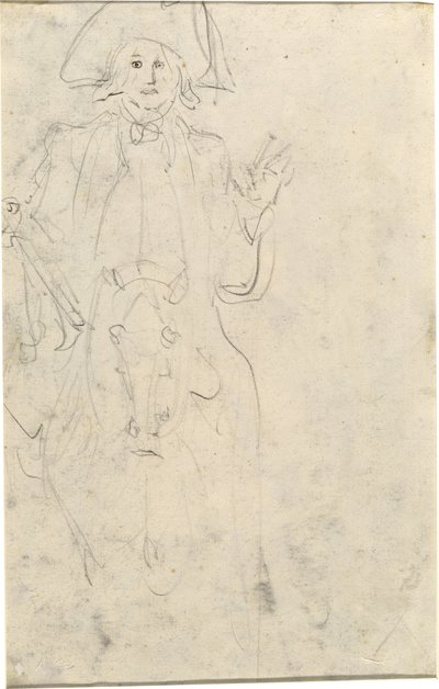 Hombre a caballo [verso] de Jean Honore Fragonard