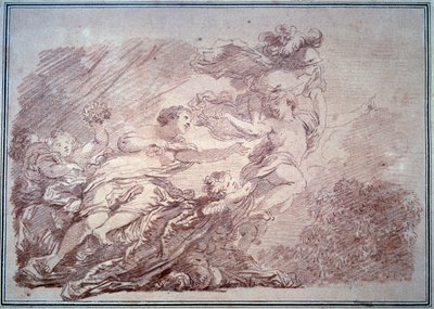 Minerva arranca a un joven príncipe de la voluptuosidad de Jean Honore Fragonard