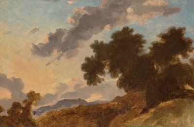 Paisaje montañoso al atardecer, c. 1765 de Jean Honore Fragonard