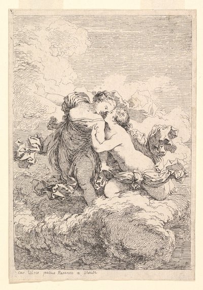 Escena mitológica, posiblemente Diana seduciendo a Calisto de Jean Honore Fragonard