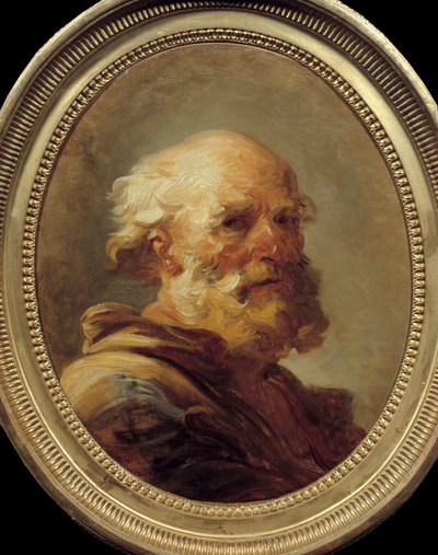 Cabeza de anciano. Pintura de Jean Honore Fragonard, ca. 1766-1769. Amiens, Museo de Picardía de Jean Honore Fragonard