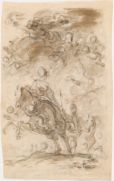 Orlando y Angélica Llegan al Campamento de Carlomagno de Jean Honore Fragonard