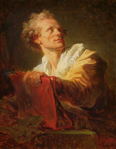 Retrato de un joven artista, presumiblemente Jacques-Andre Naigeon (1738-1810) de Jean Honore Fragonard