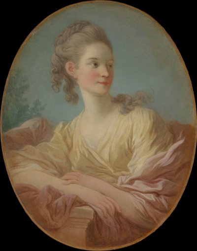 Retrato de una joven de Jean Honore Fragonard