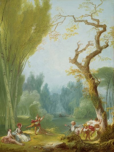 Juegos de caballeros. Alrededor de 1775/80 de Jean Honore Fragonard
