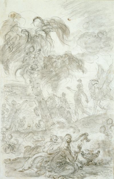 Ruggiero llega al umbral del palacio de Alcina de Jean Honore Fragonard