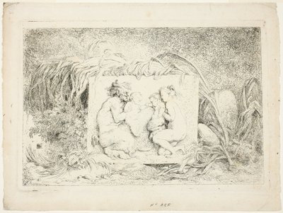 Sátiros bailando, de Bacchanales, o juegos de los sátiros de Jean Honore Fragonard