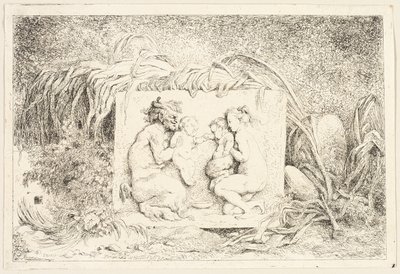 Familia de sátiros de Bacchanales, o juegos de sátiros de Jean Honore Fragonard