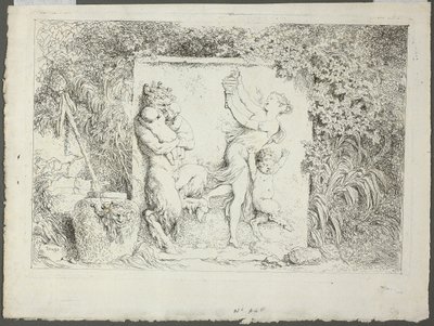 Familia de los Sátiros, de Bacchanales, o Juegos de los Sátiros de Jean Honore Fragonard