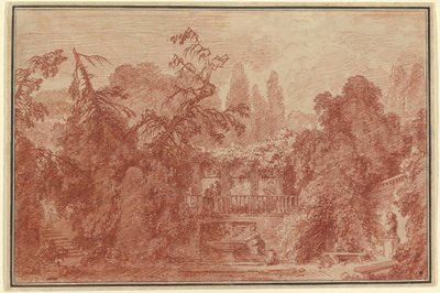Terraza y Jardín de una Villa Italiana de Jean Honore Fragonard