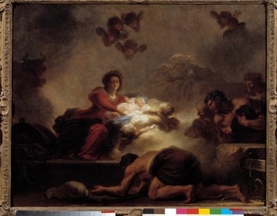 La adoración de los pastores de Jean Honore Fragonard