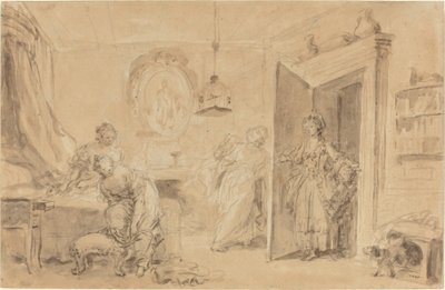 El dormitorio (Le Coucher o Ma Chemise brule) de Jean Honore Fragonard