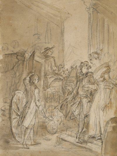 La partida en coche de Jean Honore Fragonard