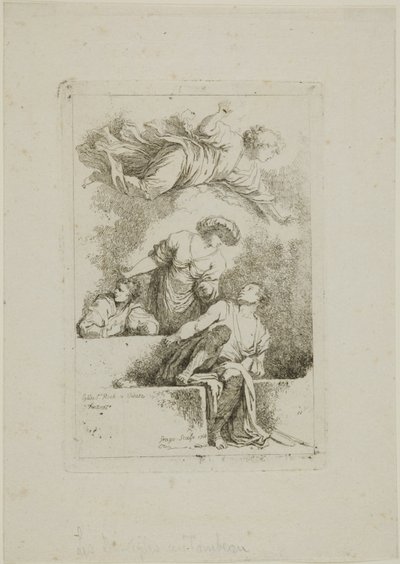 Los discípulos en la tumba de Jean Honore Fragonard
