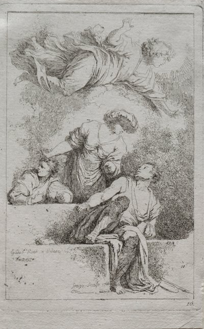 Los discípulos en la tumba, 1764 de Jean Honore Fragonard