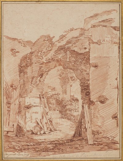 El tribunal del ermitaño en el Coliseo de Jean Honore Fragonard
