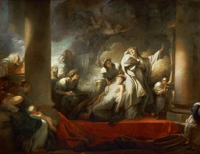El sumo sacerdote Coresus sacrificándose para salvar a Callirhoe de Jean Honore Fragonard