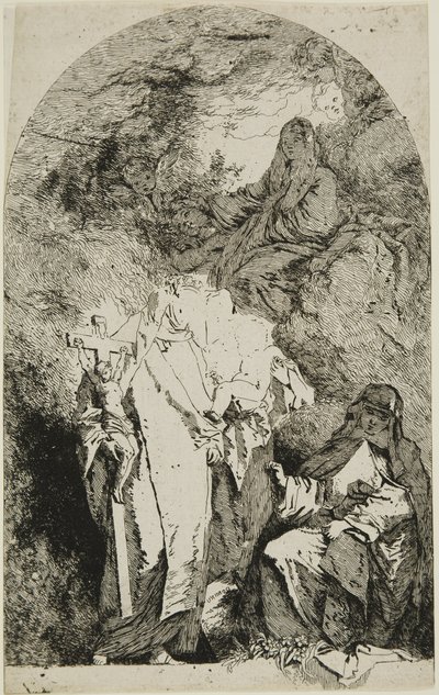La Virgen con las SS. Catalina, Rosa de Lima e Inés de Montepulciano de Jean Honore Fragonard