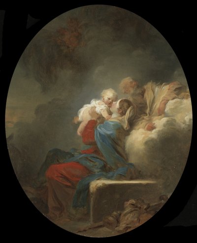 El Descanso en la Huida a Egipto, c.1774 de Jean Honore Fragonard