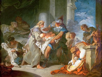 El rescate del infante Pirro de Jean Honore Fragonard
