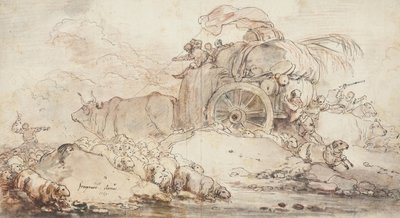 El carro detenido, 1759 de Jean Honore Fragonard