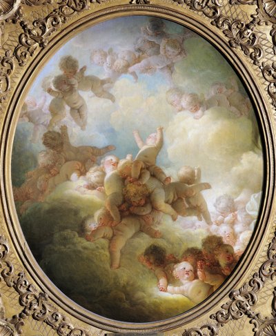 El enjambre de cupidos, c.1767 de Jean Honore Fragonard