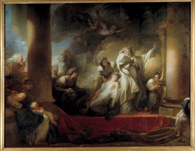 El sumo sacerdote Coreso se sacrifica para salvar a Calírroe de Jean Honore Fragonard