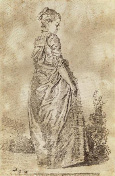 Joven Mujer Caminando de Jean Honore Fragonard