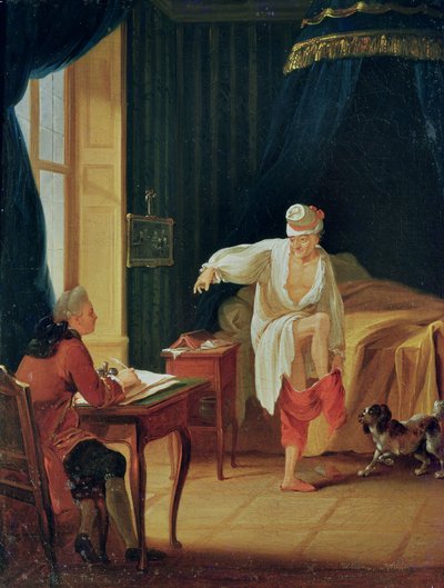 La recepción de Voltaire en Ferney de Jean Huber