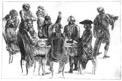 Los filósofos en la cena, c.1775 de Jean Huber