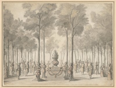 Diseño para el Divertissement de "La Pastorale" (Primera entrada de la ópera-ballet "Les Muses" de Danchet y Campra) de Jean I Berain