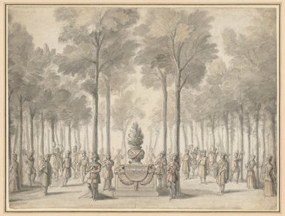 Diseño para el Divertissement de La Pastorale Primera Entrada de la ópera-ballet Les Muses de Jean I Berain