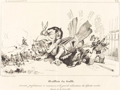 La artillería del diablo de Jean Ignace Isidore Grandville and Eugène Hippolyte Forest