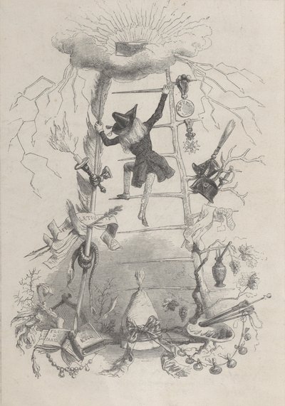 Ilustración en Jérome Paturot, por Louis Reybaud, París de Jean Ignace Isidore Gérard