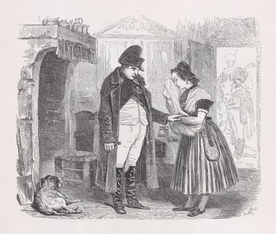 Recuerdos del pueblo de Las Obras Completas de Béranger, 1836 de Jean Ignace Isidore Gérard