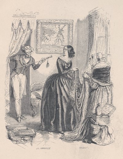Nuevo Acteón, sorprendí a Diana, no en su baño sino con un comerciante en el baño. de th..., 1843 de Jean Ignace Isidore Gérard