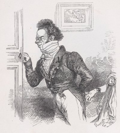 Robin, el amigo de Las Obras Completas de Béranger, 1836 de Jean Ignace Isidore Gérard