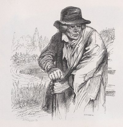 El viejo vagabundo de Las obras completas de Béranger, 1836 de Jean Ignace Isidore Gérard