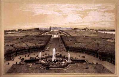Vista general del Parque y Palacio de Versalles, publicado por Auguste Bry de Jean Jacottet