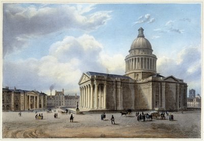 El Panteón - en "Promenade dans Paris et ses environs", diseñado por Jacottet y Benoist, c. 1840 de Jean Jacottet