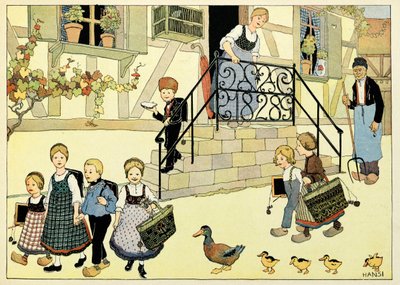 Mi pueblo, los que no olvidan:Salida para la escuela; de Jean Jacques (1873 1951) Waltz